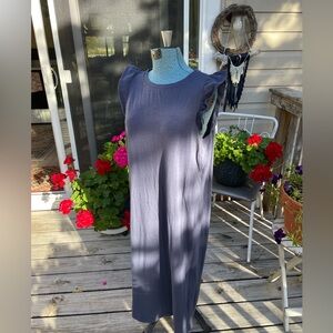Old Navy Cotton Dress. Smoky Blue. Big Ruffels